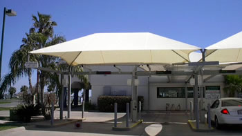 parking, shade structure