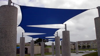 walkway, shade structure